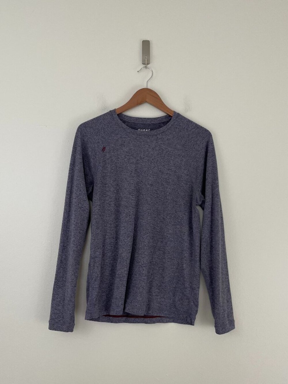 Rhone Reign Long Sleeve Shirt Purple Space Dye Men's Size Small